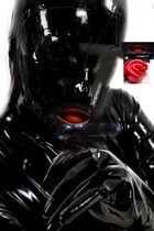 Latex Tone Teaching Dental Sleeve Headgear Latex Mask Male male and female with braces Mouth Storm Bondage to Teach Latex Braces