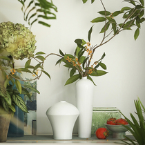 Yajitang plain blue white porcelain flower vase flower vase new plum bottle tea room home furnishings Y