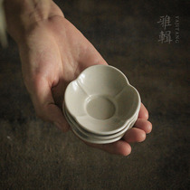 Yajitang small crabapple gray glaze sense small cup holder tea tray Cup cushion tea ceremony accessories