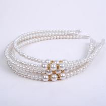 Pearl diamond-set childrens hair band headband Korean version of the princess pearl hair band Hair accessories micro-business to push the scan code gift