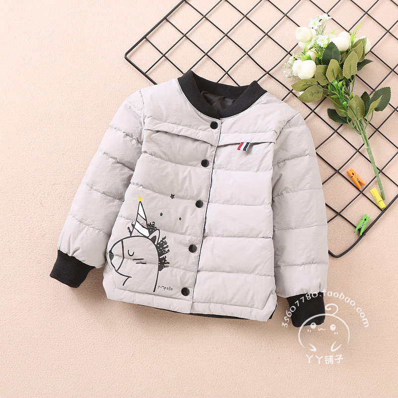 Special price Winter badminton Yuebei male and female infant baby down jacket Down Neri jacket Long sleeves inside and outside wearing 1-6