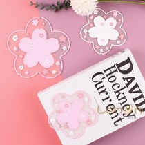 ins Wind cherry blossom coaster insulation mat hipster non-slip meal mat silicone tea cup mat water cup anti-scalding table mat