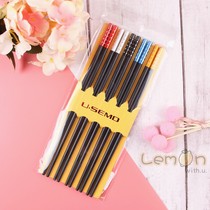  Japanese-style alloy chopsticks household one person one chopstick high-end mildew-proof non-slip quick child family wear high temperature resistant non-solid wood