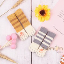 Japanese cartoon cat paw chair foot cover Table and chair foot pad Mute wear-resistant table leg pad Stool leg protection cover ZAKKA