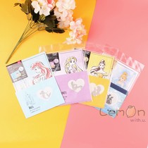 Japan imported cartoon beautiful Princess series letter paper envelope set Letter Paper 8 envelopes 4 big creation DAISO