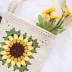 Maoer làm bằng tay hoa ca rô nhỏ ba lô vật liệu gói crochet sợi dệt kim tự làm bông thân thiện với da - Công cụ & vật liệu may DIY