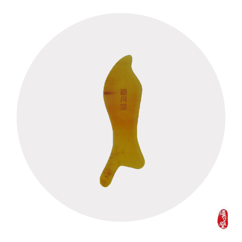 Small scraping board Yellow ox horn scraping to improve fine lines and dark circles