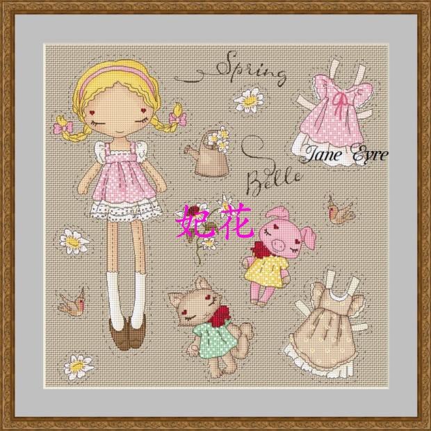 Cross Stitch Original Sweep Electronic Drawings 2008180 Cute Little Girl Series-Spring Day