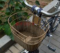 Brand new foreign trade export bicycle retro small PE woven front basket car basket Front hanging basket car basket