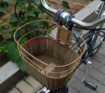 Brand new foreign trade export bicycle retro small PE woven front basket car basket Front hanging basket car basket
