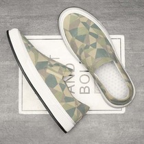 Mens 2022 autumn trendy low-top sneakers cover feet beige lazy leather slip-on fashion casual loafers