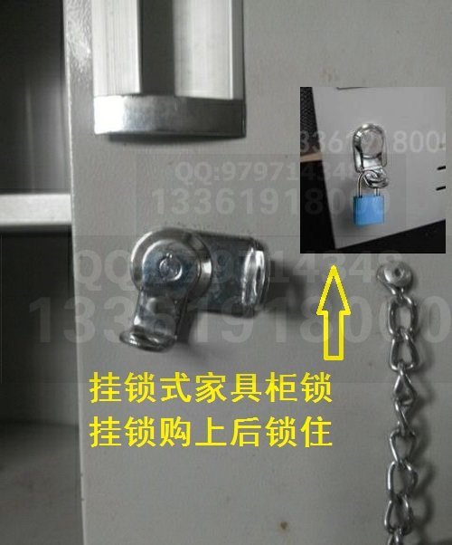 Phi 1 8 x 16 (14) with handle hook-type swivel tongue lock lockable case cabinet lock furniture lock door padlock