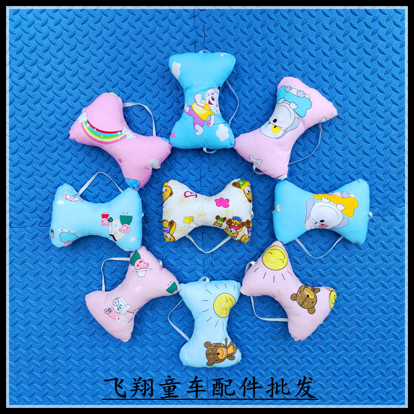 Baby Stroller Pillow Rattan Car Bamboo Car Accessories Waist Pillow Baby Seat Small Pillow Universal Pure Cotton Anti-collision Headrest