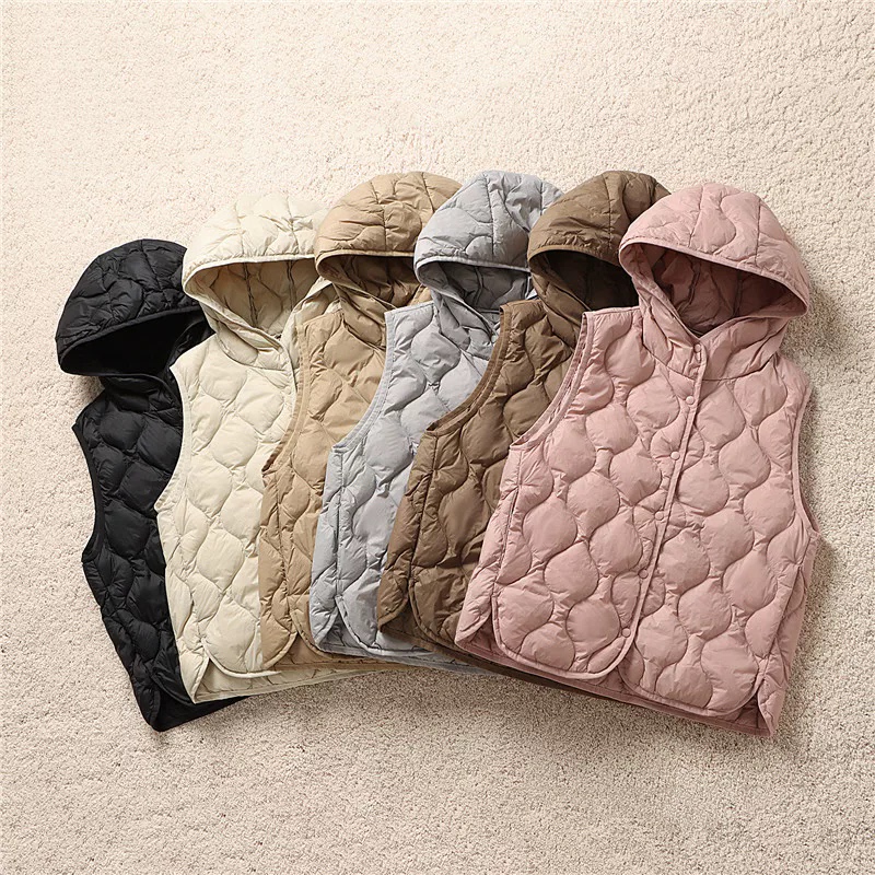2026 Autumn and Winter New Lightweight Hooded Casual Short down Vest Inner Layer Warm Jacket