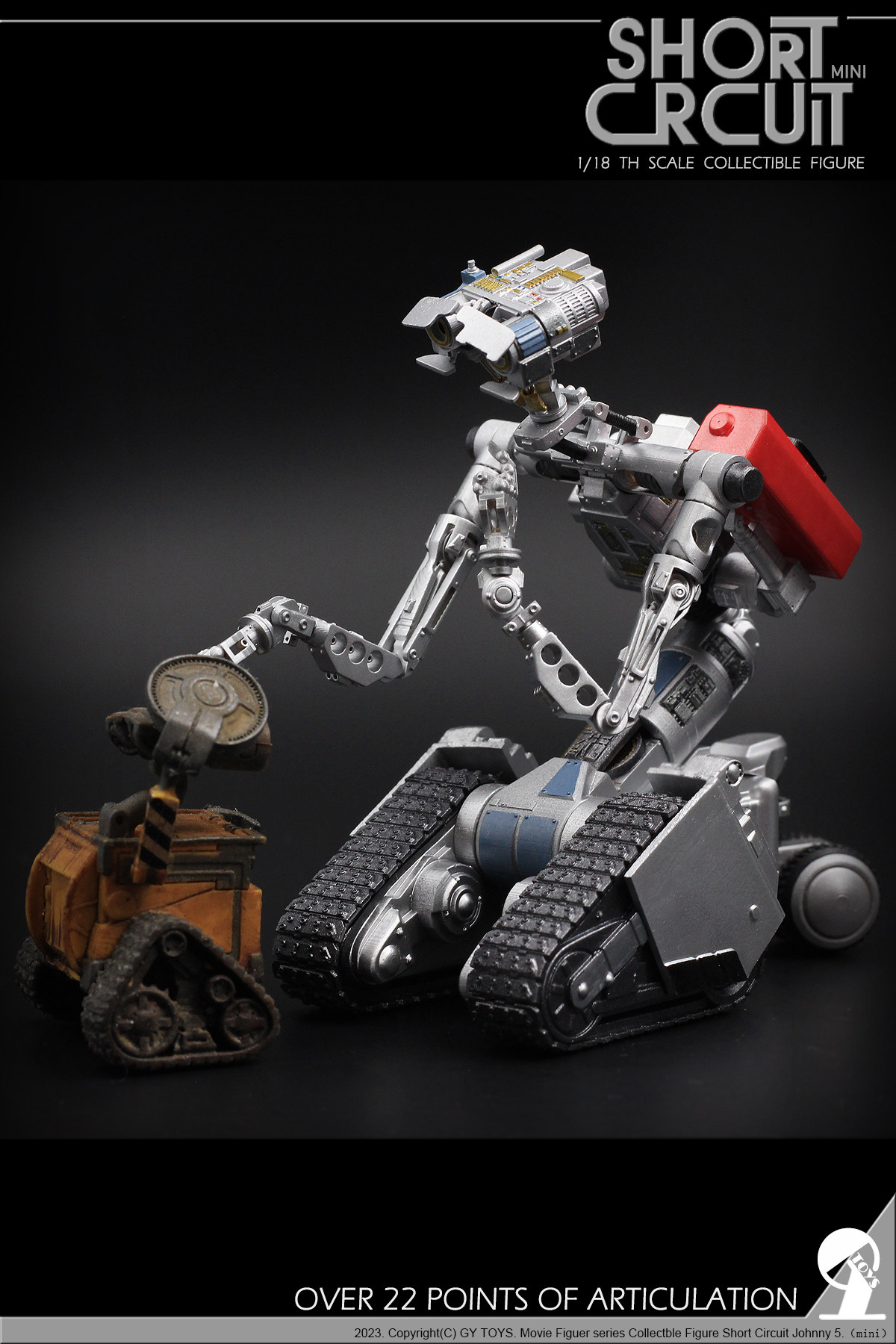3.75'' Cool 1/9 Short Circuit Two Heads Version Resin Statue IN