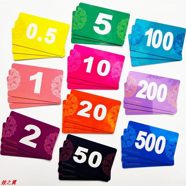 Mahjong-chip card chess-card room special plastic card waterproof and abrasion-proof mahjong machine chip coin double-sided mahjong card code