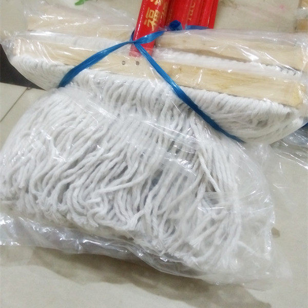 Woody rod ordinary long mop 40 60C cotton width factory hotel mop the water absorber household cotton yarn drag large