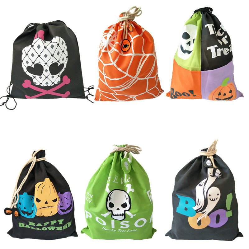 Halloween Pumpkin Bag Candy Bag Ghost Festival Dress Up Hairband Mask Hat Socket Bag