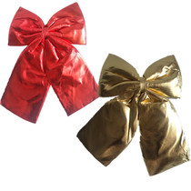 Christmas decorations scene arrangement Christmas pendant large gold cloth Christmas bow festival supplies