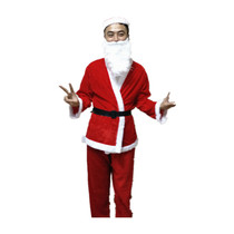 Santa Claus clothing gold velvet high-end mens and womens five-piece high-end performance costumes