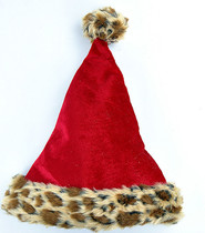 Christmas hat high-end plush Christmas headdress adult men and women Christmas hat Christmas performance props hat