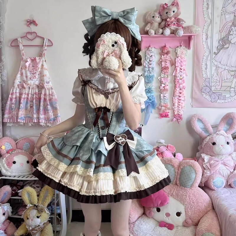Lolita Thin and Delicate Sweet and Cute Chocolate Ballet Style Lolita Dress for Everyday Wear and Birthday Celebrations