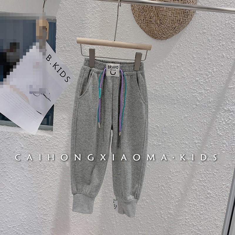 Korean children's clothing boys and girls sports pants 2022 autumn clothing children's casual trousers baby fashionable loose trousers