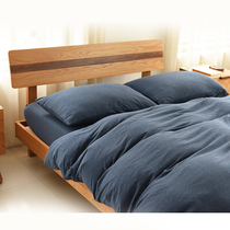 Simple unprinted Nude Nude solid color cotton knitted cotton four-piece set of Tianzhu cotton good product 4 cotton bed hat type bed bag set