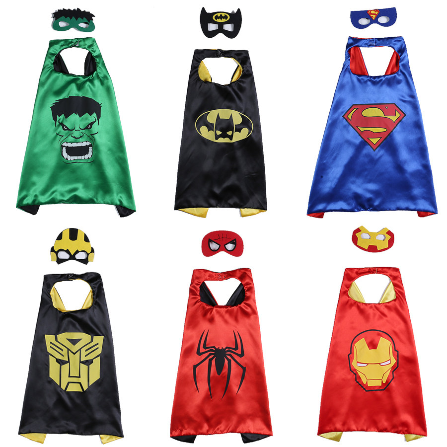 Halloween Children's Clothing Girl Boy Cosplay Iron Man USA Captain Spider-Man Blue Superman Clothes