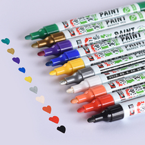 Single paint pen with 10 colors to choose from white touch-up pen gold and silver signature pen graffiti highlight pen waterproof tire pen