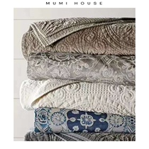  Velvet spring and summer dust-proof bed cover three-piece set of solid color thickened bedspread quilted quilt summer cool quilt pure cotton European-style air-conditioning quilt