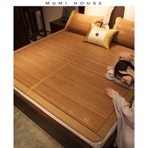  Summer bamboo mat three-piece student dormitory bamboo mat double-sided folding ice silk mat tatami folding