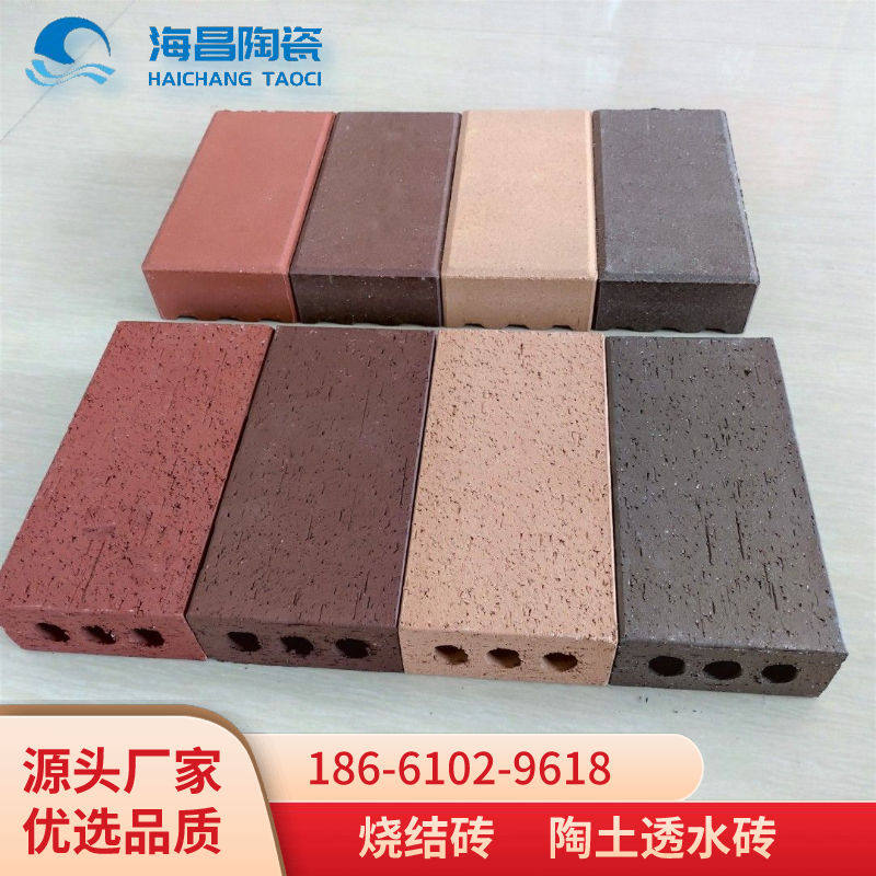 Lixing Vacuum Sintered Pottery Earth Brick Wide Field Brick Vacuum Brick Outdoor Permeable Brick Sidewalk Brick Red Porous Sintered Brick