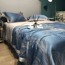  ALEX imported light luxury 80 Tencel air conditioning quilt four-piece summer cool quilt summer ice silk thin summer quilt can be washed