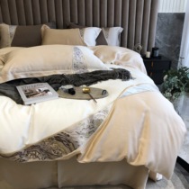  ALEX high-end light luxury imported four-piece set of 60 tencel sheets Cool feeling naked sleeping luxury quilt cover bedding