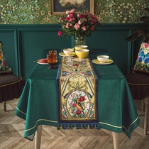 ALEX Windsor American table flag bed flag Retro British flower and bird TV cabinet custom dining table long decorative cloth