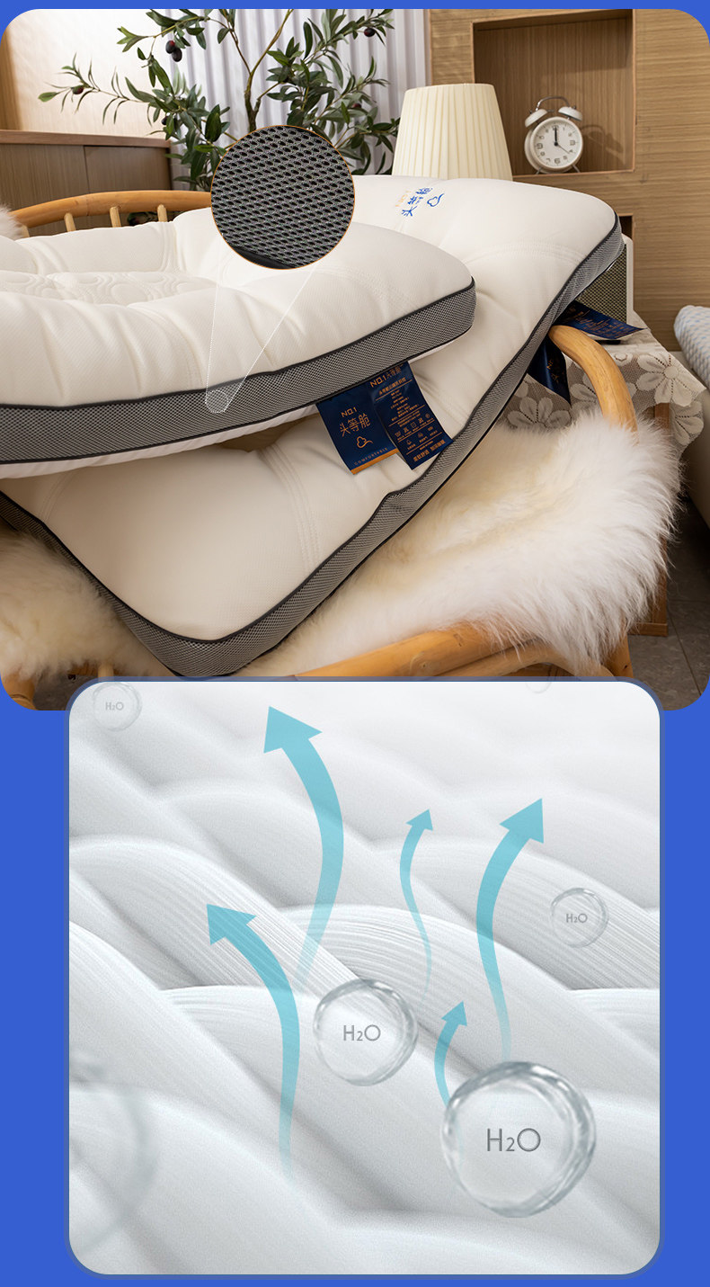 Pernă din latex pentru susținere cervicală și dureri de gât_voghion.com