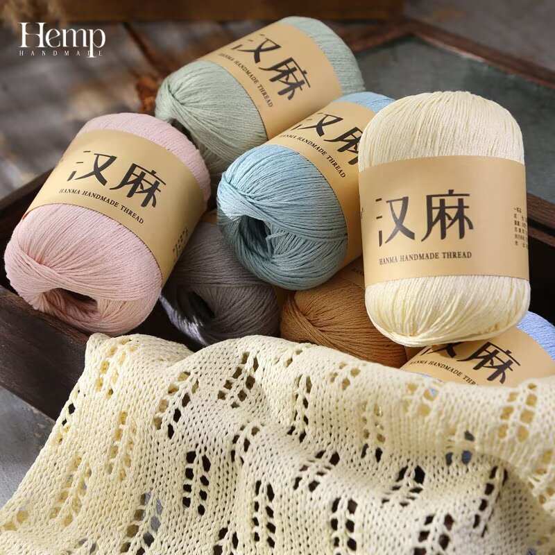 Hemp Thread, Linen Thread, Lace Thread, Crochet Yarn, Handmade Knitting DIY Material Kit, Wholesale with Free Shipping