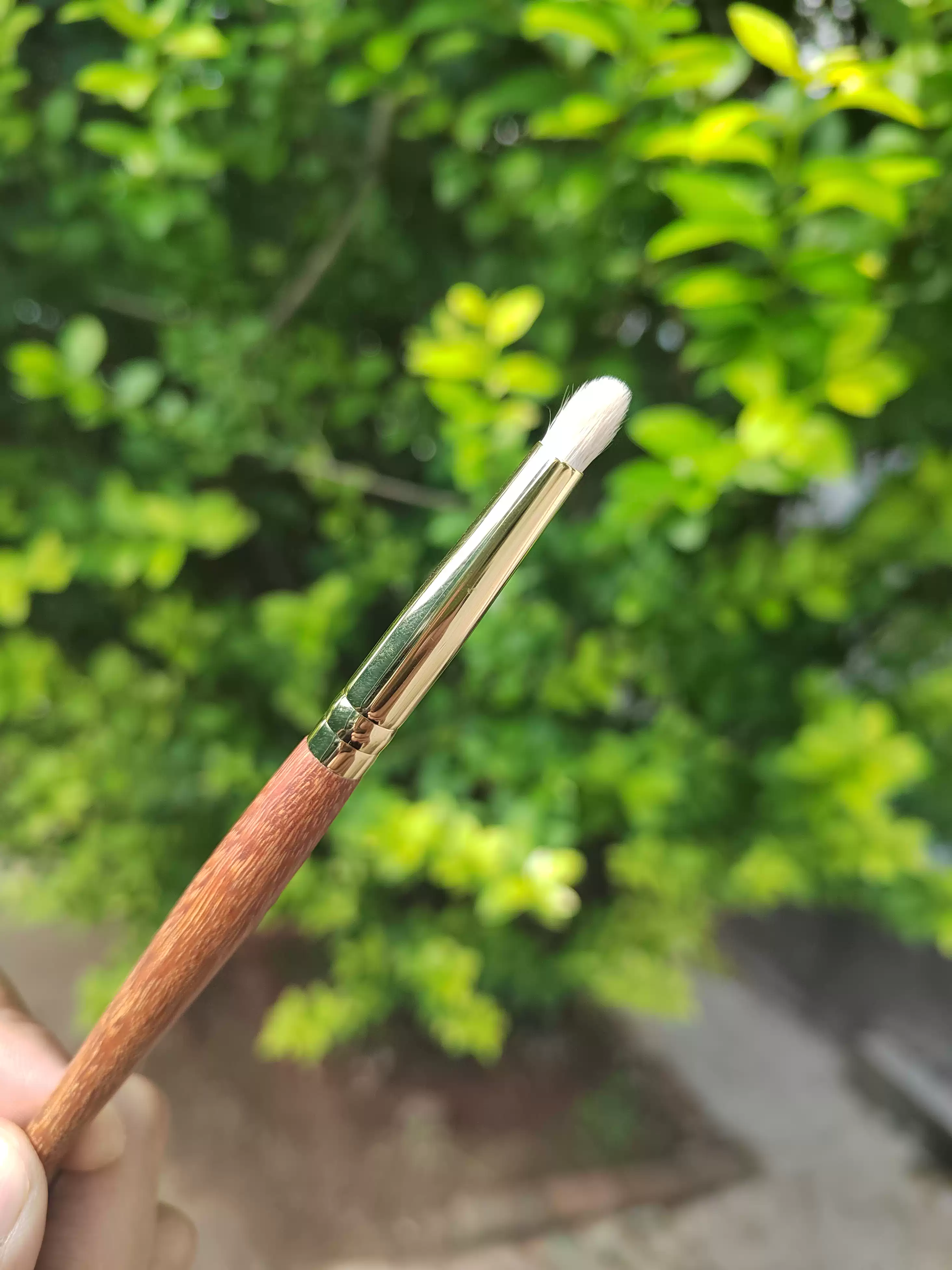 艾諾琪化妝刷光橙茶系列f207羊毛細節暈染刷實木柄微瑕疵款