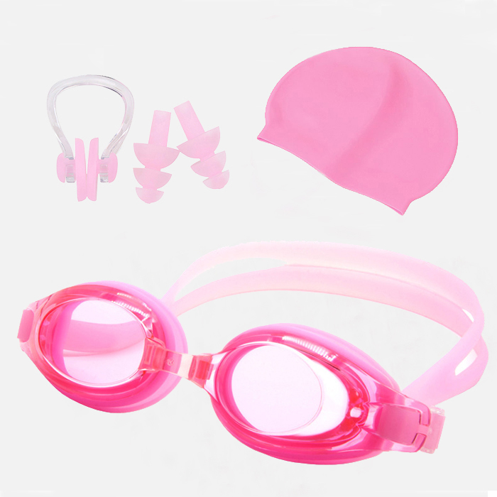 Child Silicone Swimming Cap Waterproof Anti-Fog Swimming Goggles 6-18 Year Old CUHK Child Teen Student Professional Training Suit