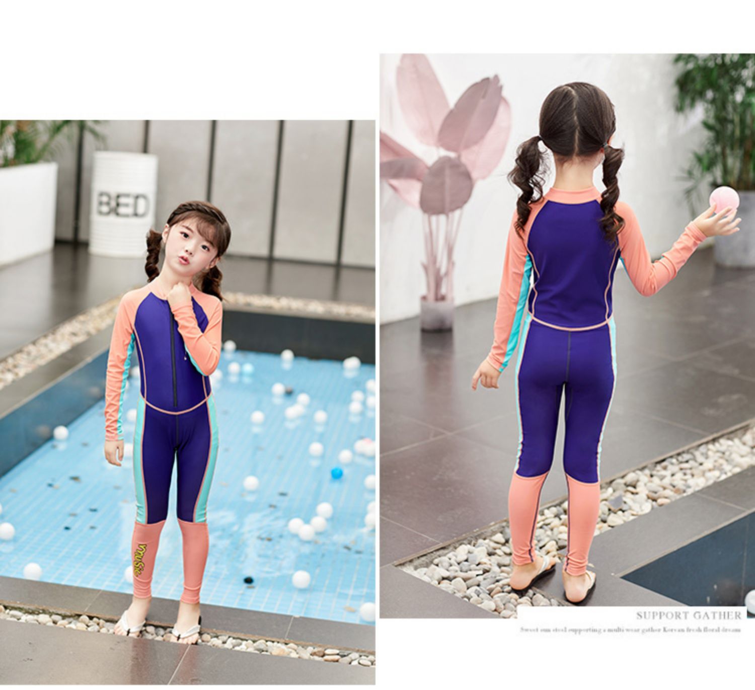 Quần áo bơi cho bé trai và bé gái dính liền với quần áo trẻ em chống nắng nhanh khô quần dài tay mùa xuân sinh viên đào tạo chuyên nghiệp - Bộ đồ bơi của Kid đồ bơi cho be gái 8 tuổi