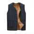 Áo vest nam trung niên mùa thu và mùa đông mới bố cộng với nhung dày cỡ lớn cotton nam vest vest trung niên comple tuổi 50 Áo vest cotton