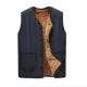 Áo vest nam trung niên mùa thu và mùa đông mới bố cộng với nhung dày cỡ lớn cotton nam vest vest trung niên comple tuổi 50