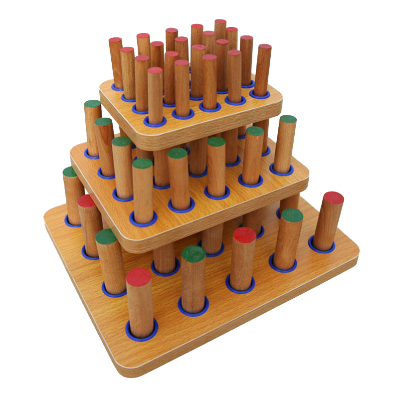 Wood Plugboard Nail Stick Feeling Integrated Training Equipment Finger Fine Rehabilitation Exercise Boy Children Wooden Puzzle Toys