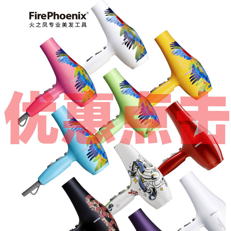 Fire Crested Hairdryer Hairstylist Special Super Light Silent Hair Salon High Power Hairdresser Styling 5600A Parrot