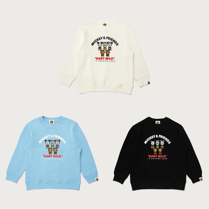 【Domestic In-Stock Coil】Japanese Trendy Brand Authentic Bape Children's Clothing X Disney Collaboration Milo Pullover Sweatshirt 【Domestic In-Stock Coil】Japanese Trendy Brand Authentic Bape Children's Clothing X Disney Collaboration Milo Pullover Sweatshirt