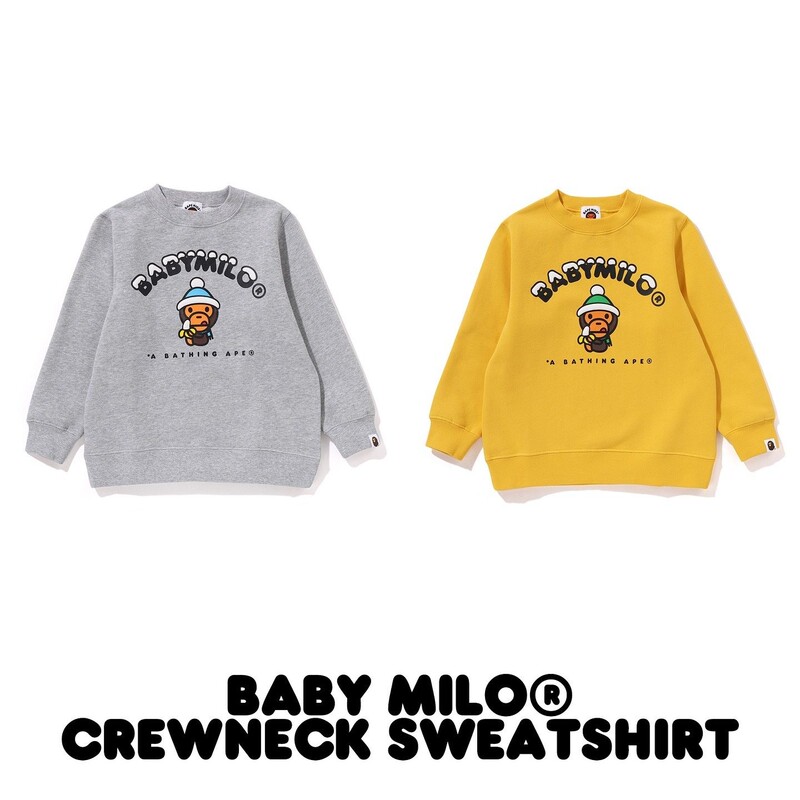 【In-Stock in China】Japanese Trendy Brand Bape Children's Clothing Authentic Milo Eating Banana Pullover Sweatshirt