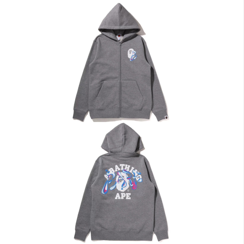 【150-160Cm Domestic Stock】Japanese Trendy Brand Bape Children's Clothing Ape Hoodie Jacket for Older Kids