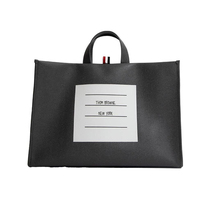 (DeLuxe)Thom Browne TB Thom Brown 24FW09 Mens Logo Handbag MAG372