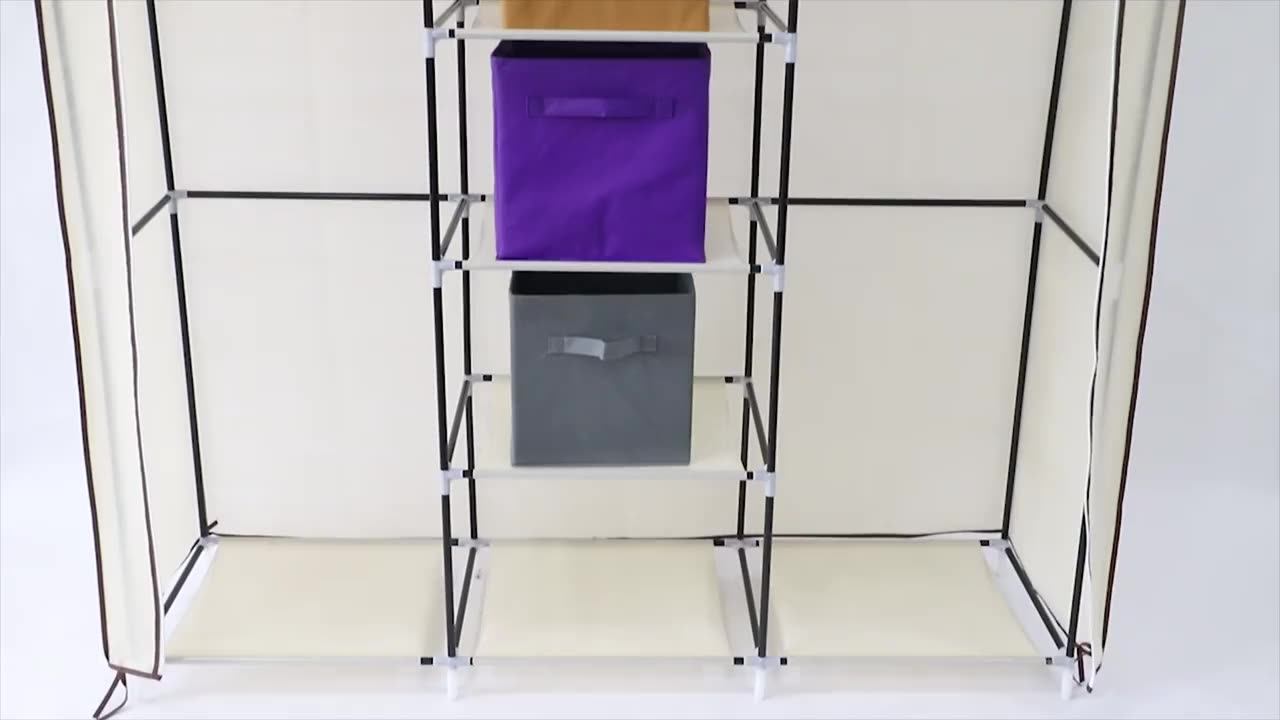 Assemble Clothes Closet Strong Fabric Wardrobe Nonwoven Fabric Armoire